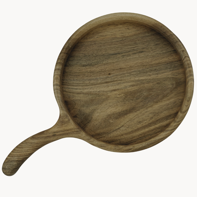 Handcrafted Walnut Serving Pan – Wooden Tapas & Nibble Dish with Handle