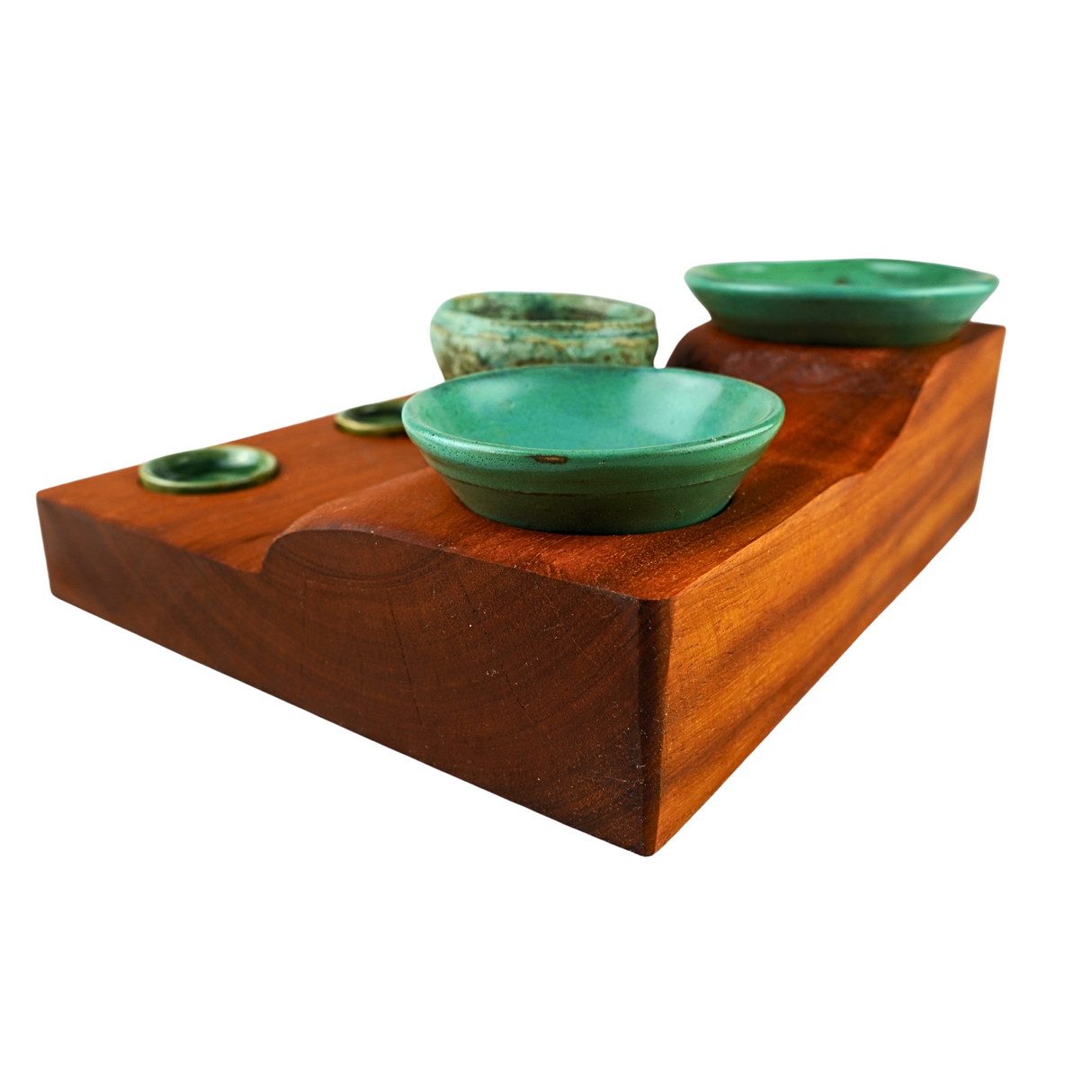 Osage with six stoneware pots