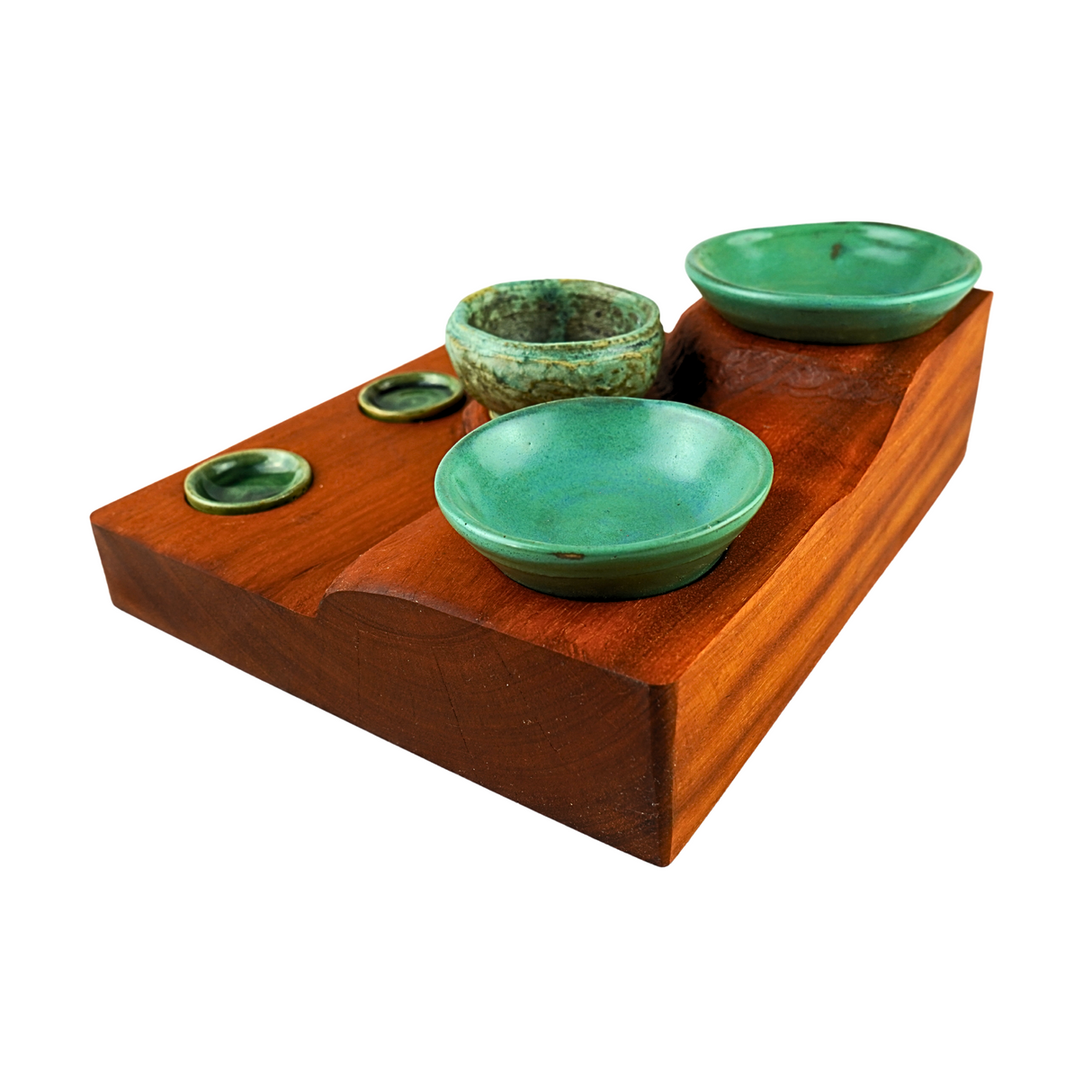 Osage with six stoneware pots