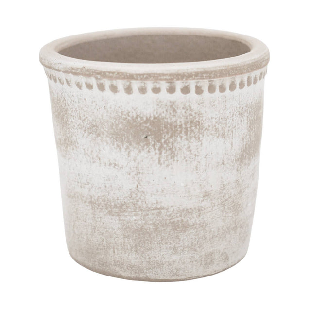 Hazel Beaded Edge Terracotta Planter – 14cm