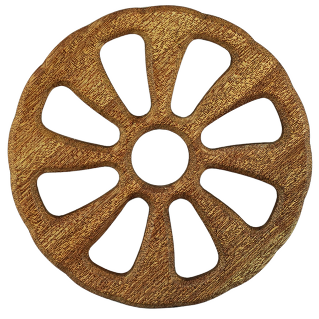 Wooden Trivet Wagon Wheel – Handcrafted Wooden Table Protector, Decorative Heat Resistant Trivet