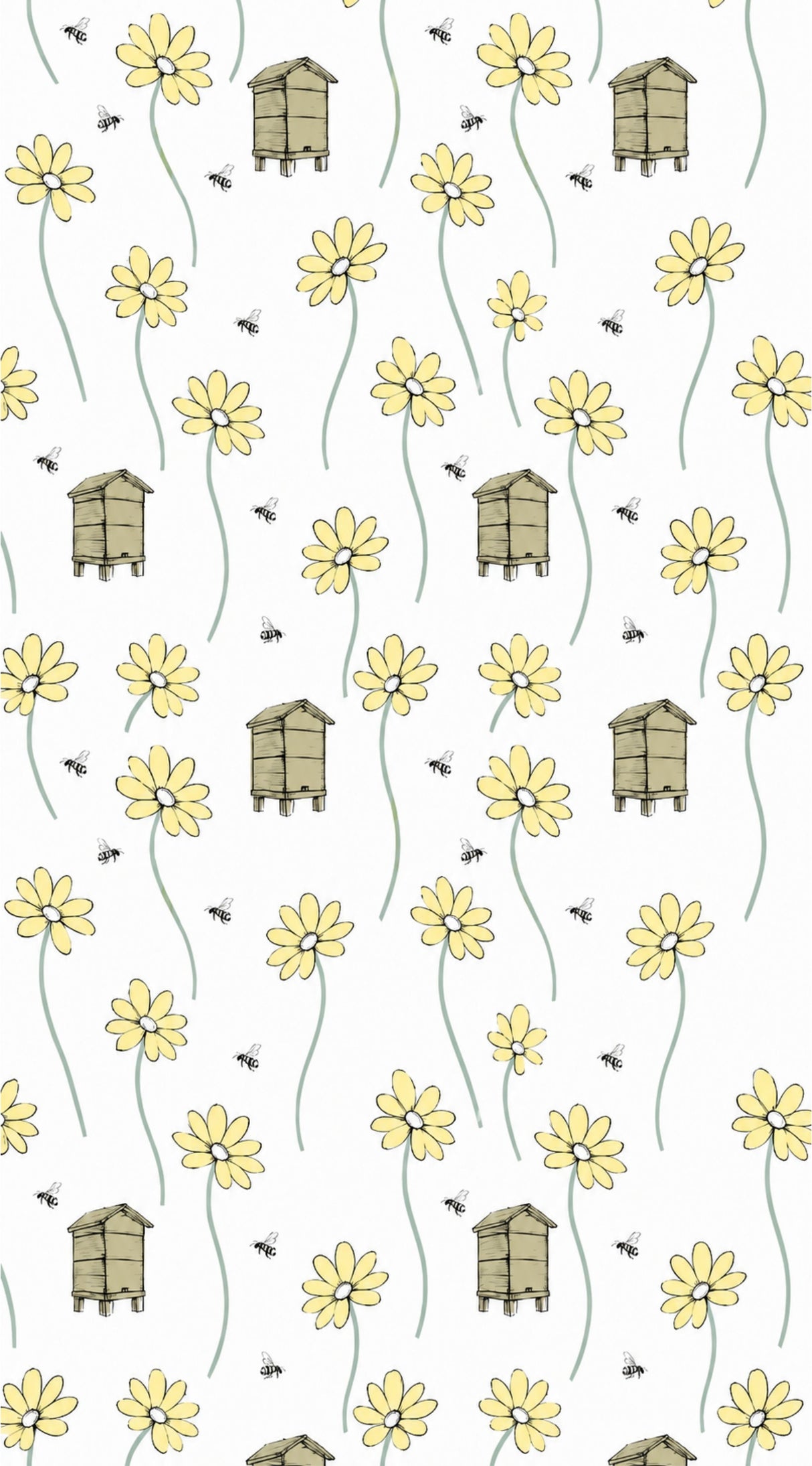 Daisy & Beehive Wrapping Paper – A1 Botanical Gift Wrap