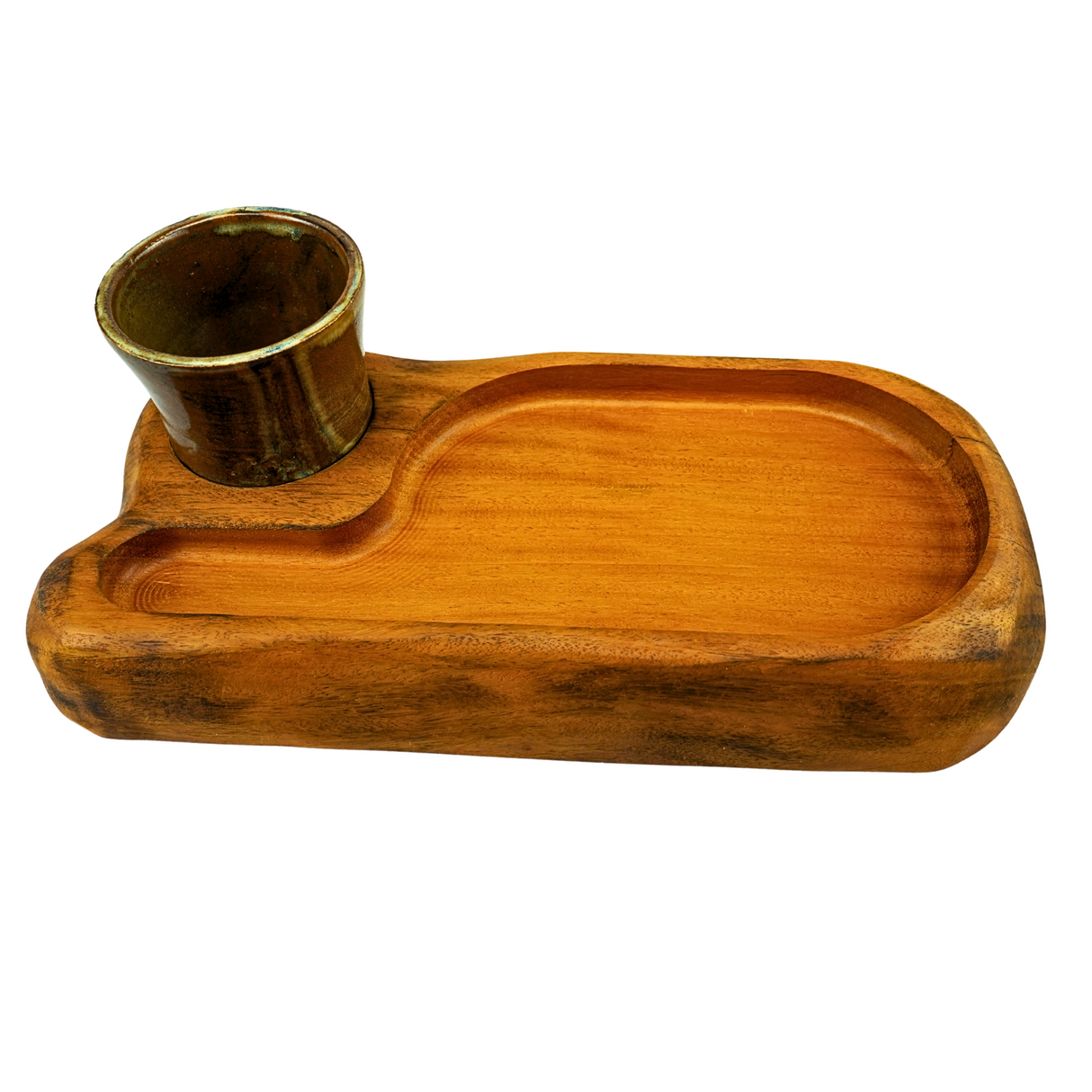 Serving Board With Dipping Pot