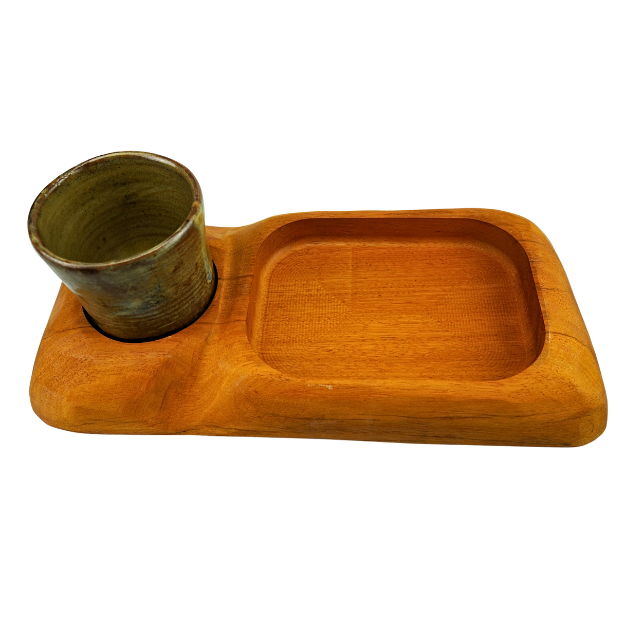 Stoneware Dipping Pot with tray