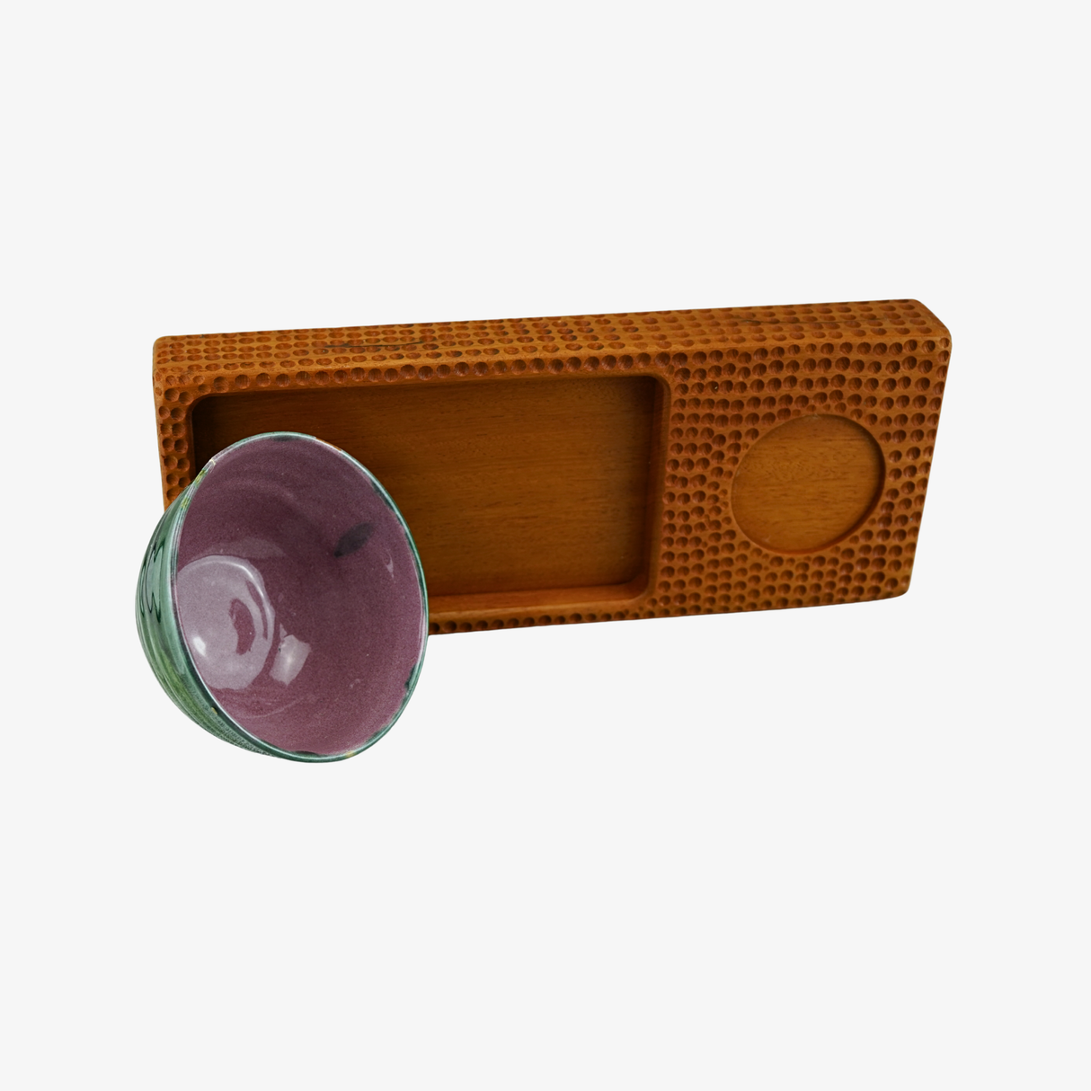 Osage Tray with stoneware pot