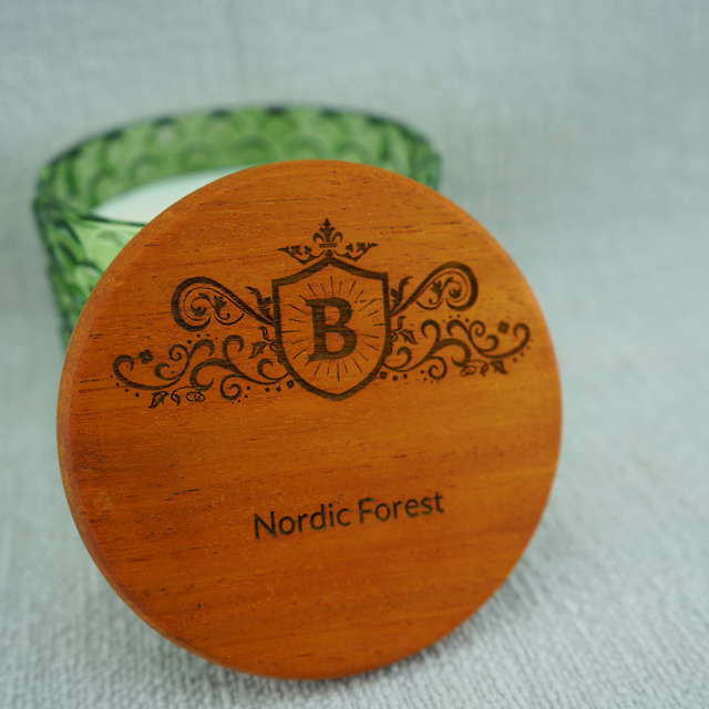 Nordic Forest Candle with Wooden Lid
