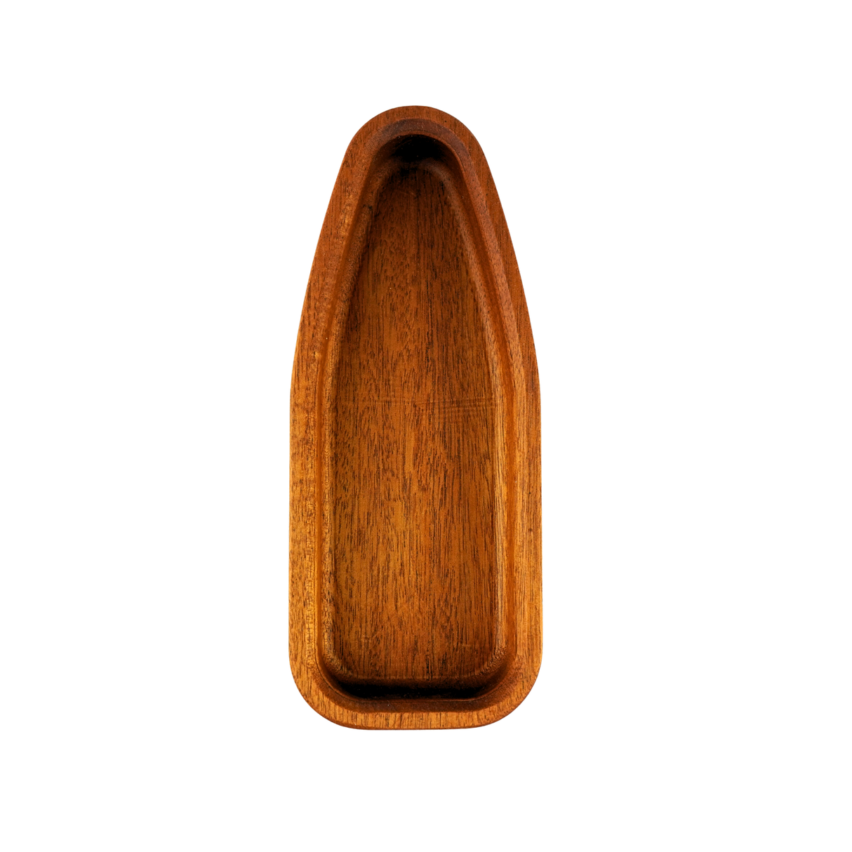 Hardwood Boat Serving Board with one compartment