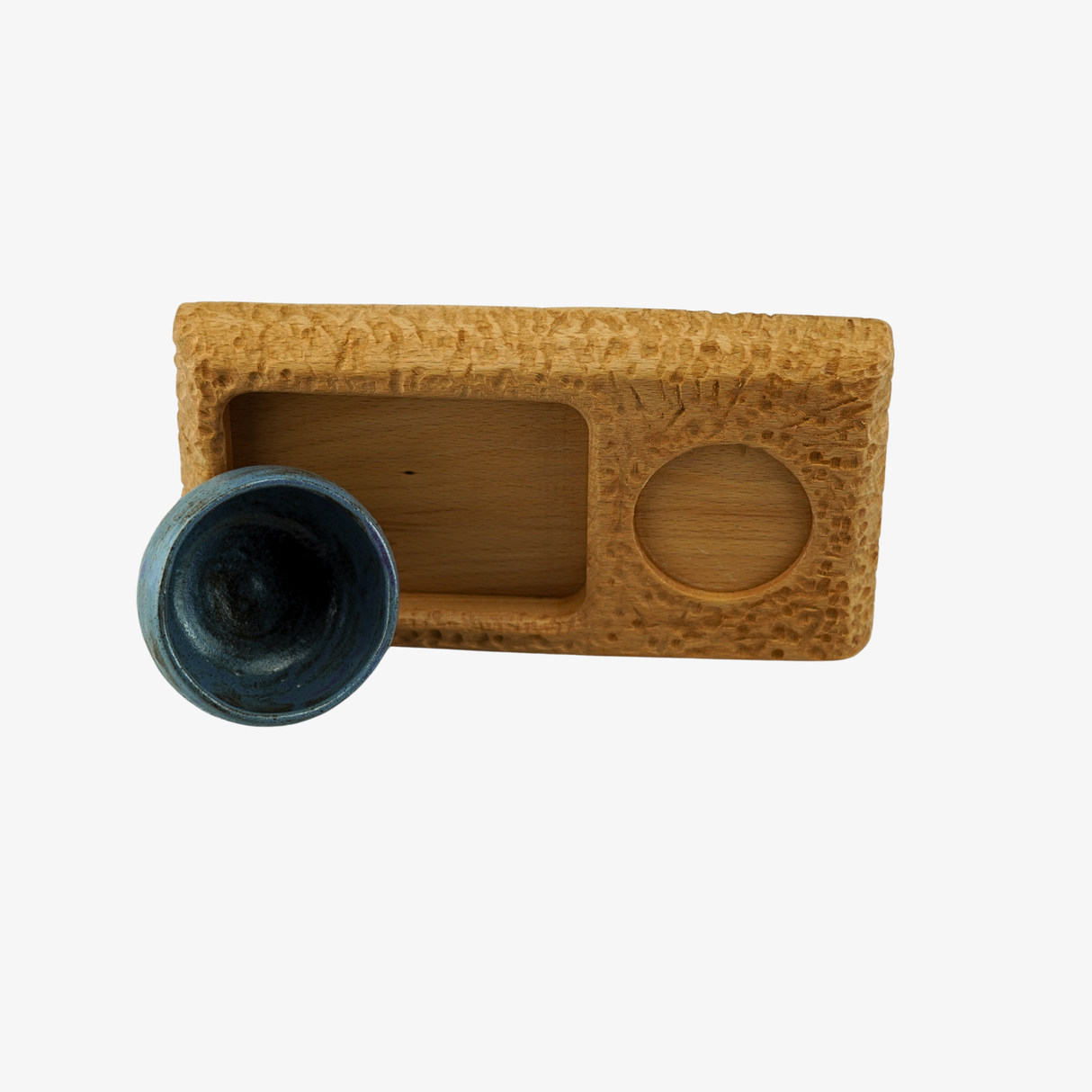 Tray with stoneware pot