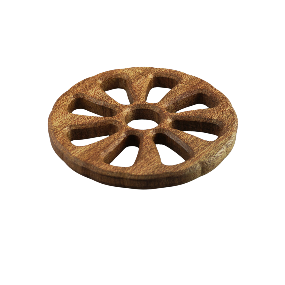Wooden Trivet Wagon Wheel – Handcrafted Wooden Table Protector, Decorative Heat Resistant Trivet