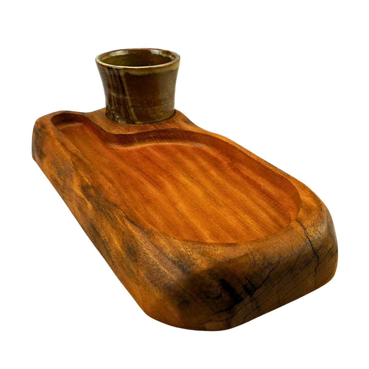 Serving Board With Dipping Pot