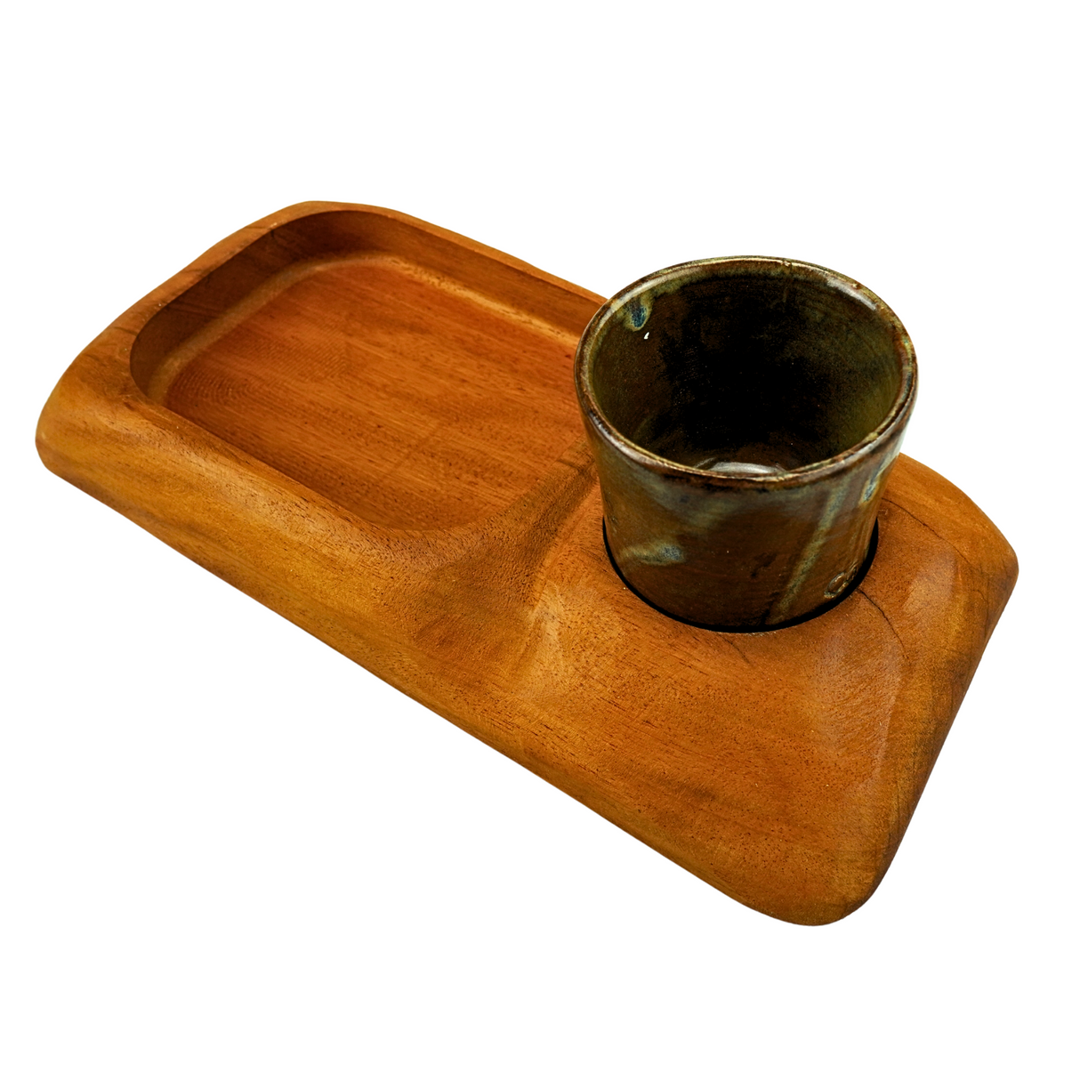 Stoneware Dipping Pot with tray