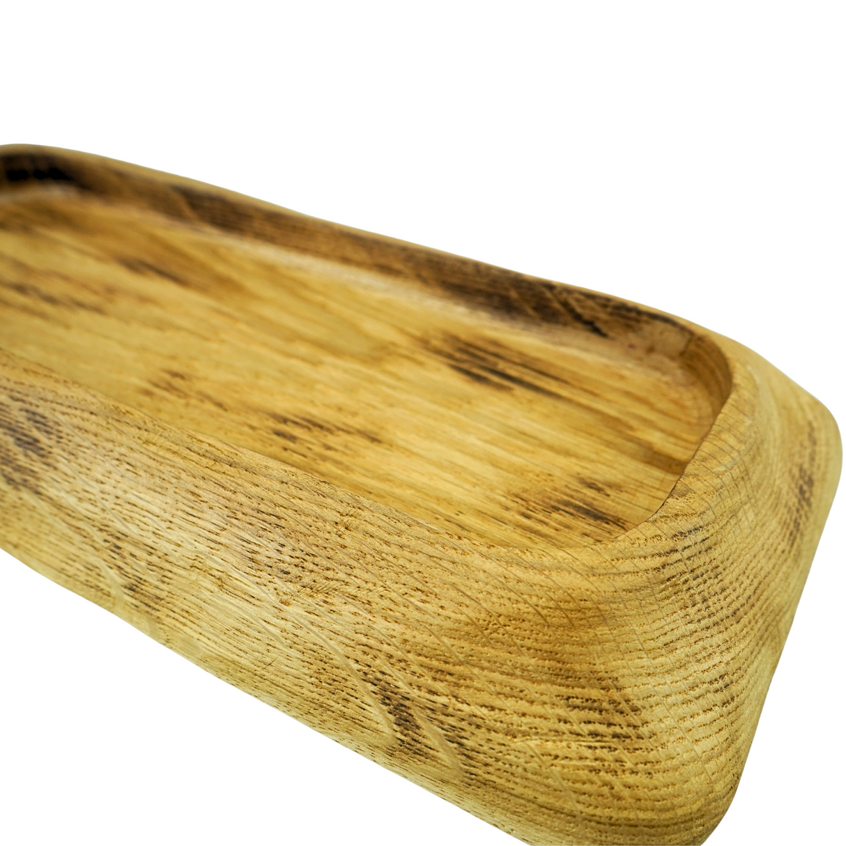 Light Oak Serving Board With Dipping Pot