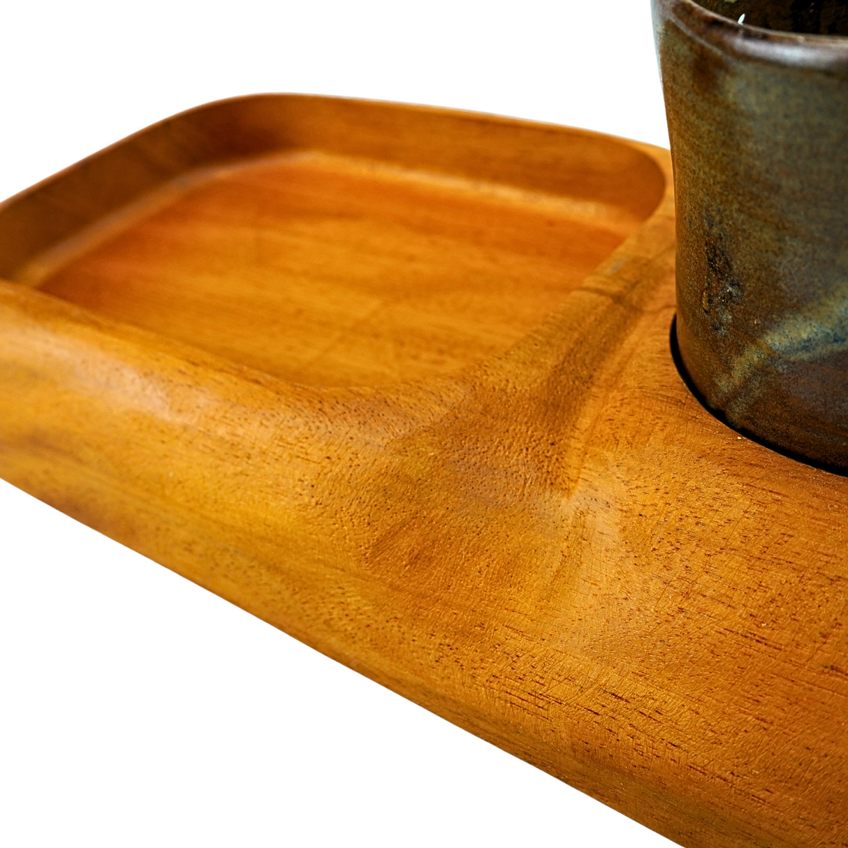 Stoneware Dipping Pot with tray