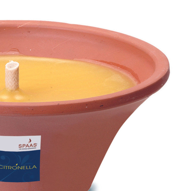 Outdoor Citronella Terracotta Candle Dish