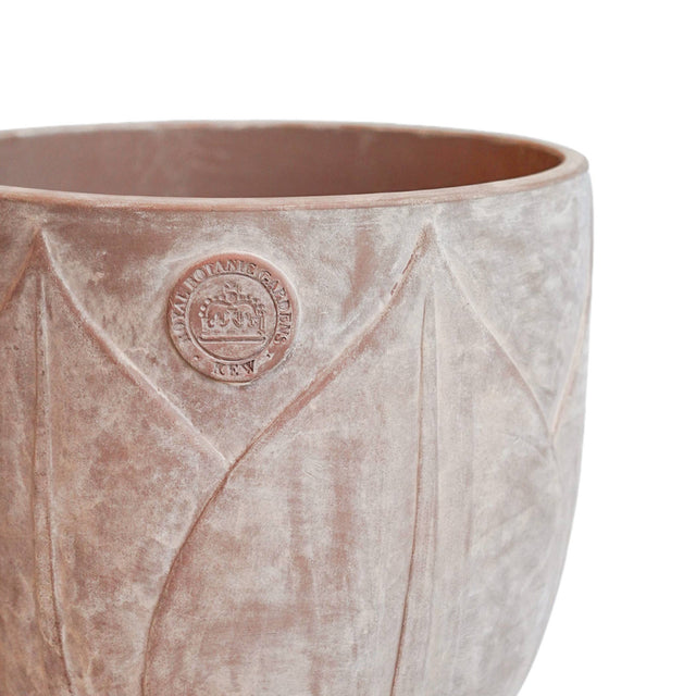 Kew Embossed Washed Terracotta Planter