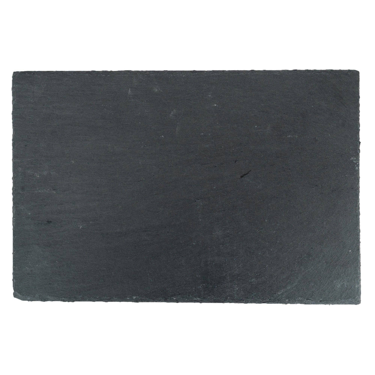 Rectangular black slate stone on a white background