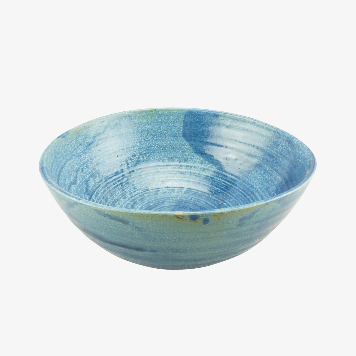 Dusky Blue Stoneware Bowl – Textured Ceramic Statement Piece