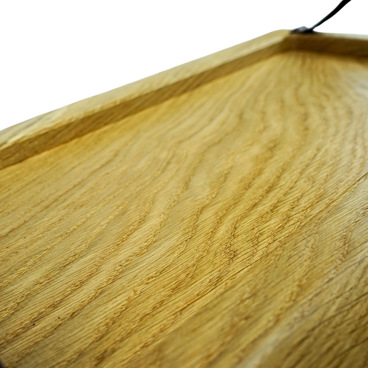 Classic Oak Tray with leather feature handles