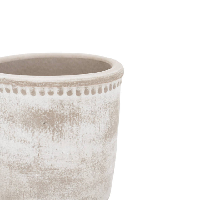 Hazel Beaded Edge Terracotta Planter – 14cm