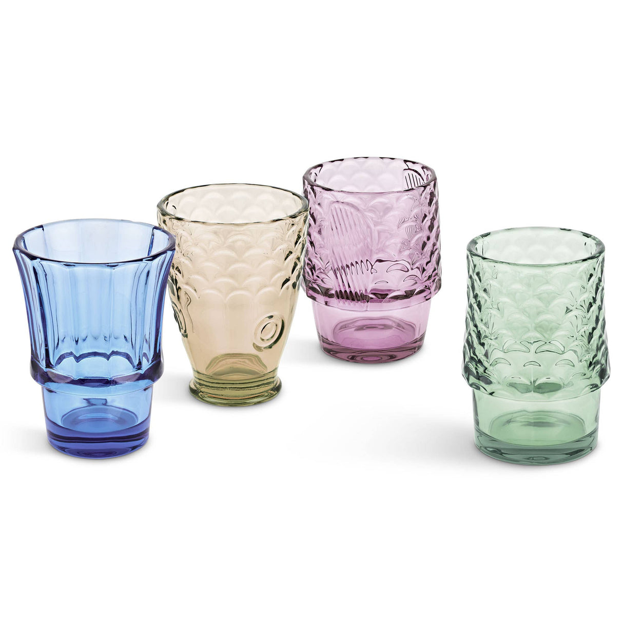 Rainbow Fish Stacking Drinking Glasses – Set of 4