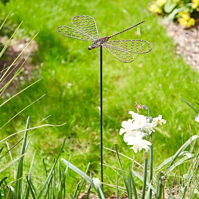 Pantala Metal Dragonfly Garden Stake Decoration