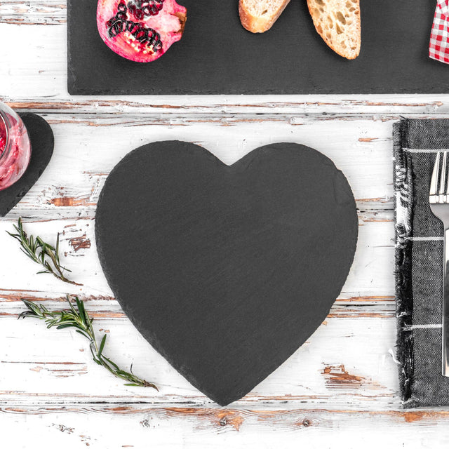 Heart Slate Placemat – Personalised Natural Slate