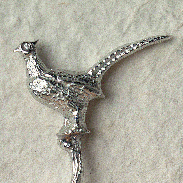 Pheasant Pewter Small Sugar Spoon