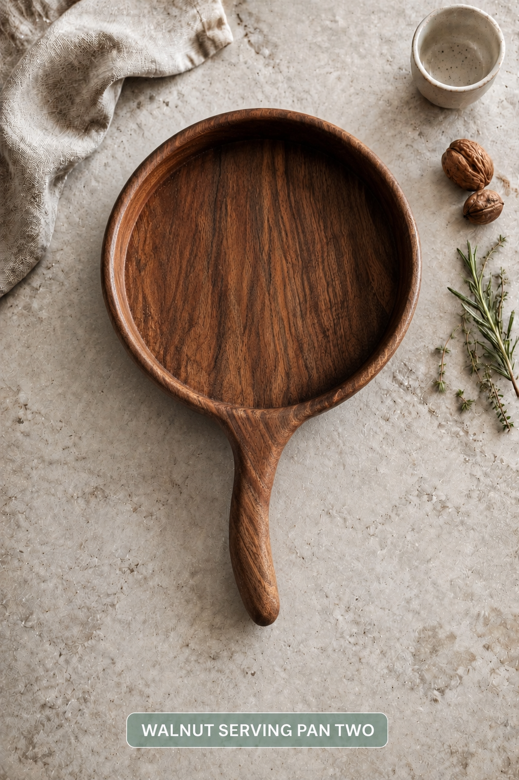 Walnut Serving Pan with Handle – Choose Your Exact Piece