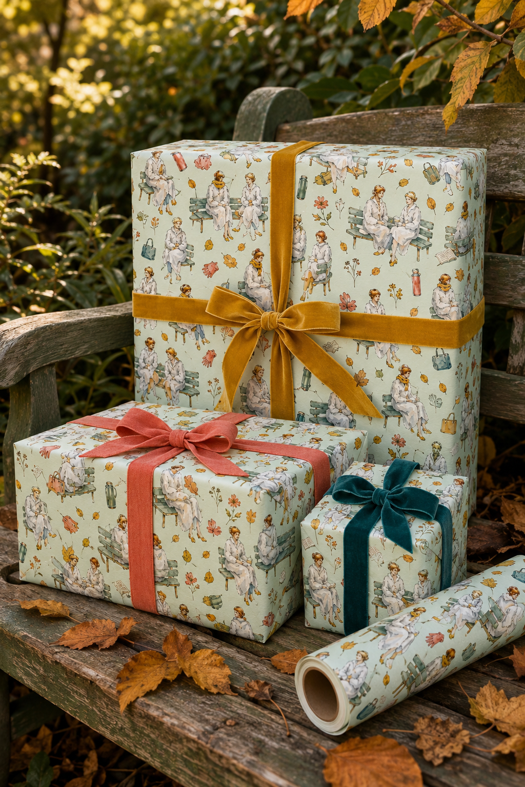 A Natter on the Bench Wrapping Paper