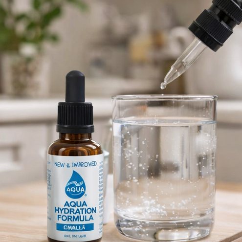 Aqua Hydration Formula being added to water