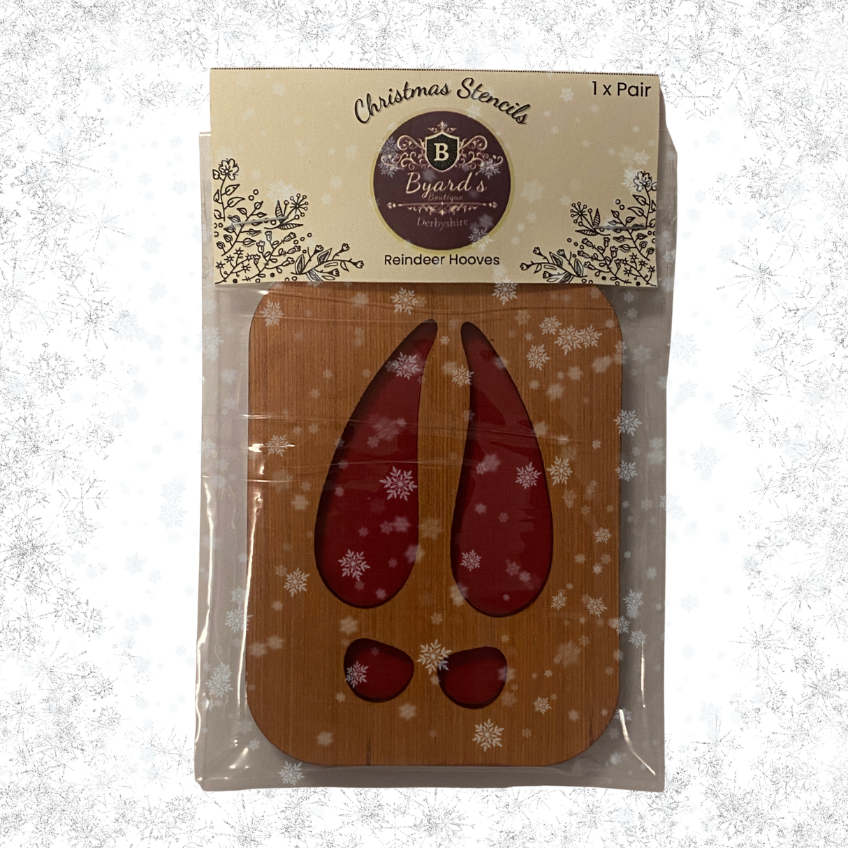 Christmas Stencil - Reindeer Hooves