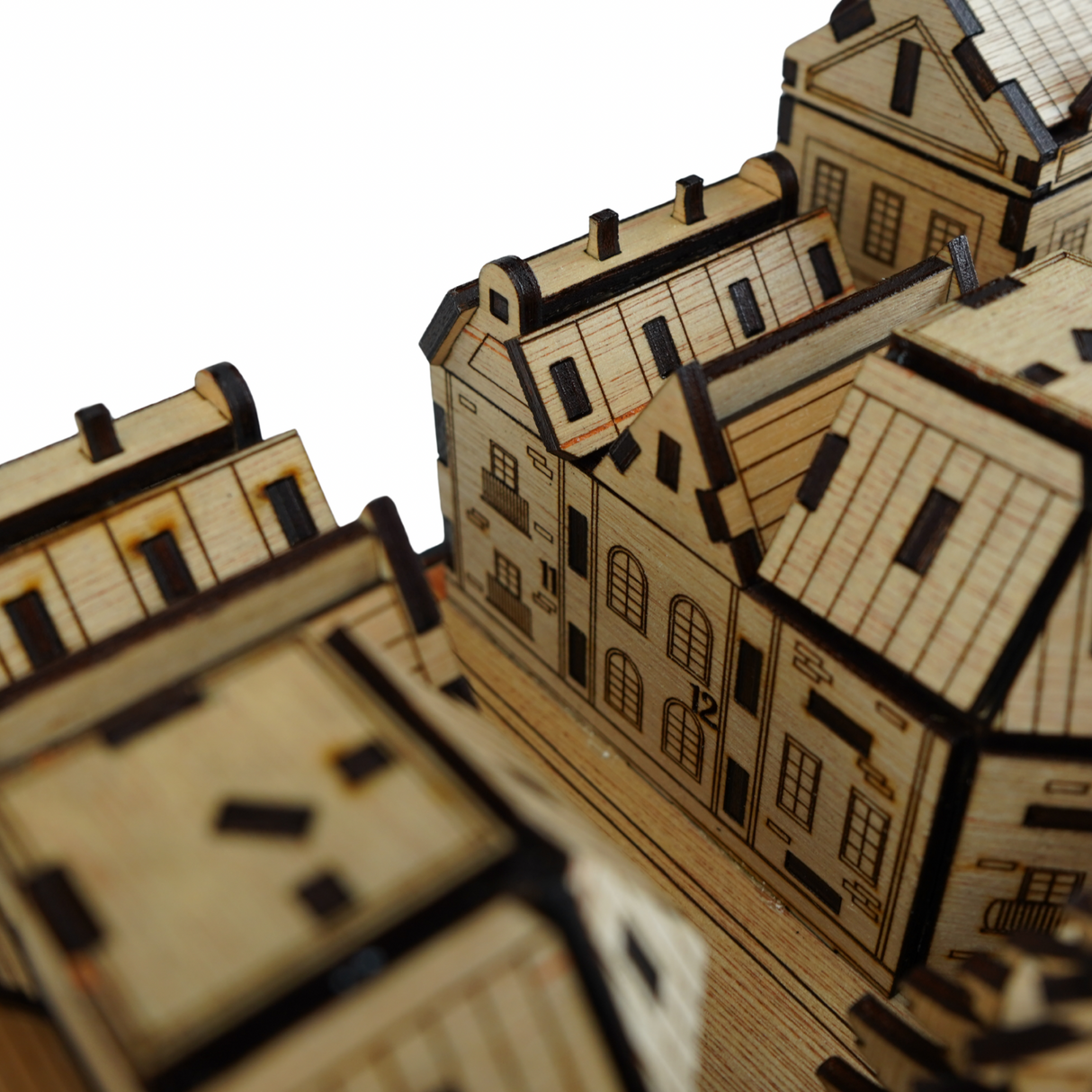 Christmas Advent Village (Light wood) including Festive 24 Filler Pack