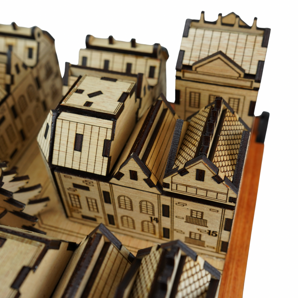 Christmas Advent Village (Light wood) including Festive 24 Filler Pack