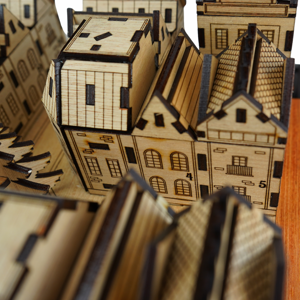 Christmas Advent Village (Light wood) including Festive 24 Filler Pack