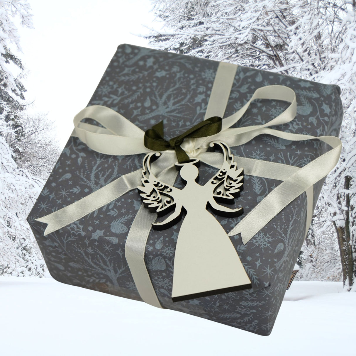 Elegant White Angel Gift Tag - Angel Four