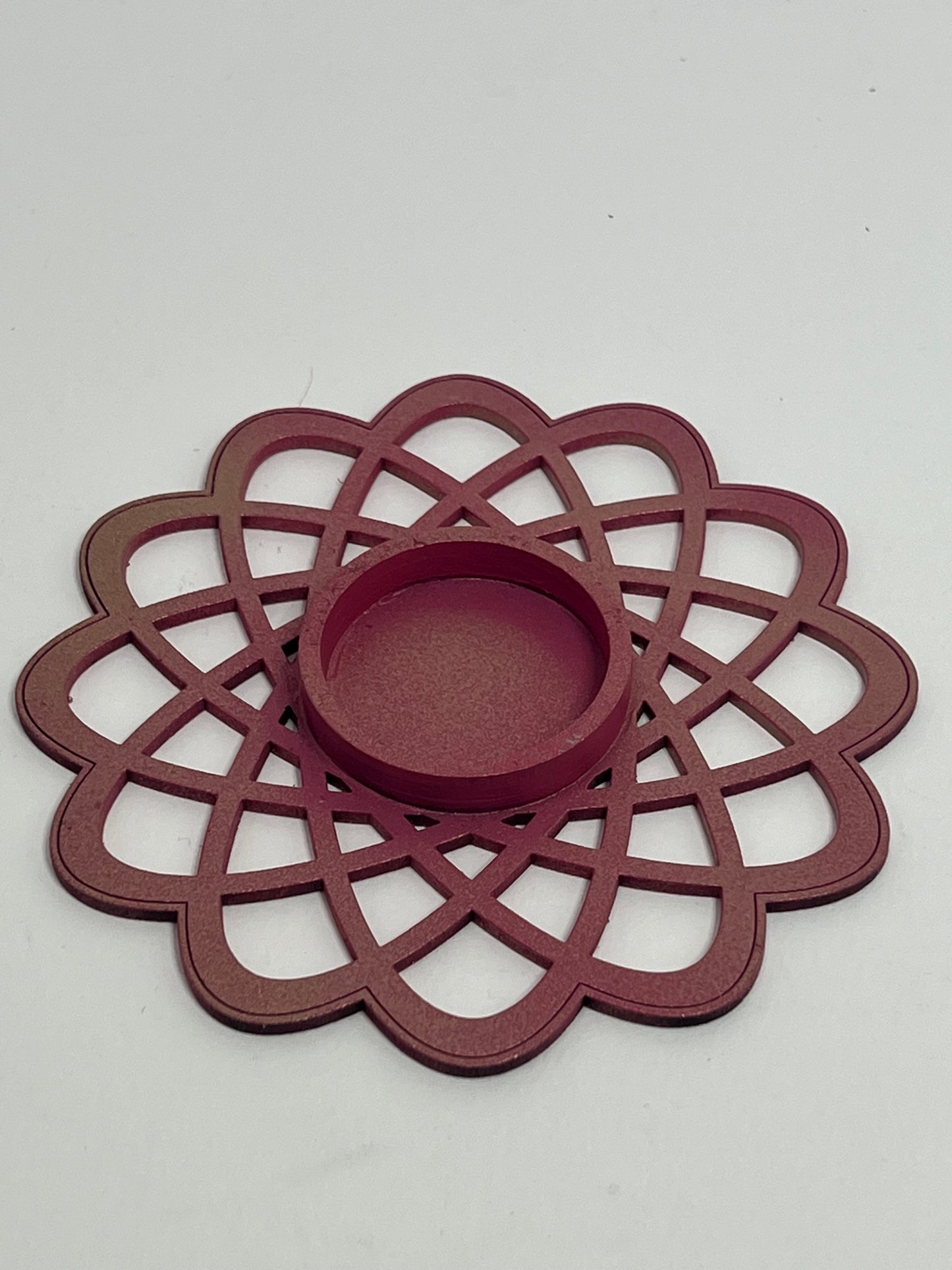 "Glow in the Round" Circular LED Tea Light Holder Pair