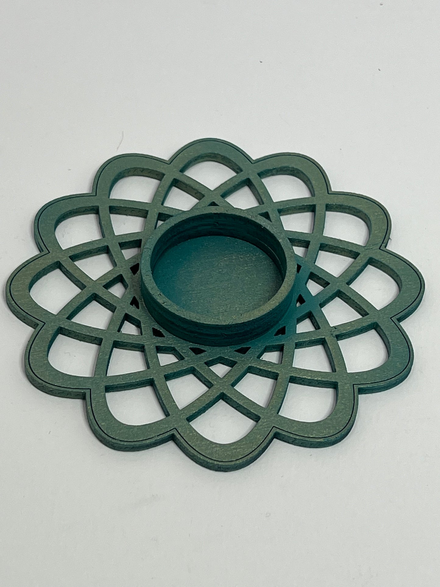 "Glow in the Round" Circular LED Tea Light Holder Pair