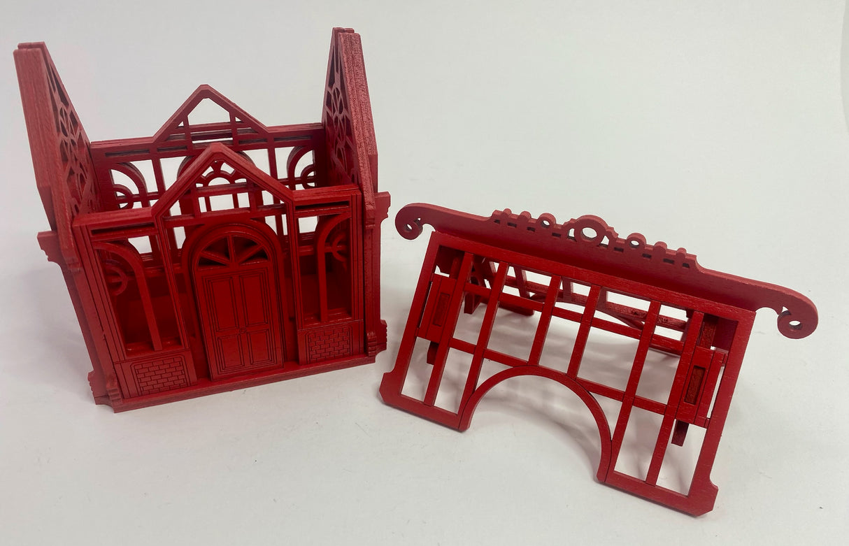 Petite Victorian Greenhouse Box "Red Edition"