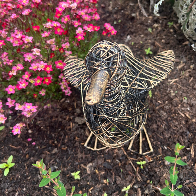 Kriti Small Flapping Duck Wire Garden Ornament