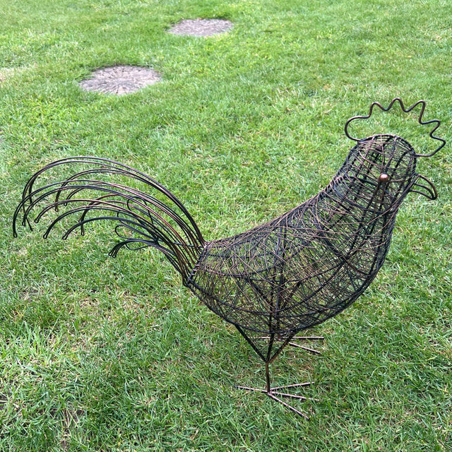Handmade Metal Hen Garden Ornament