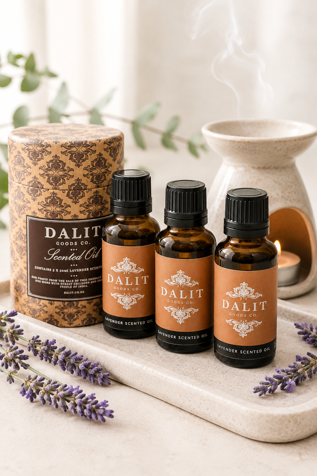 Lavender Fragrance Oils for Burners & Diffusers – Set of 3