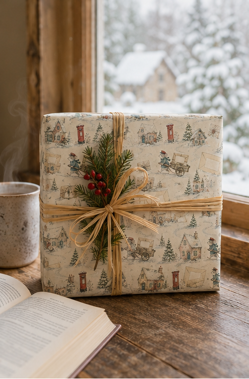 Personalised Christmas Post Mouse Wrapping Paper – Special Delivery