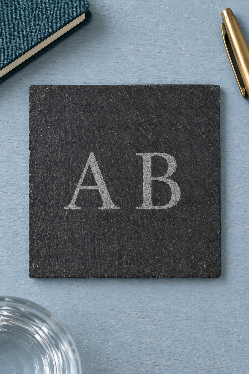 Personalised Slate Coaster – 10cm Square