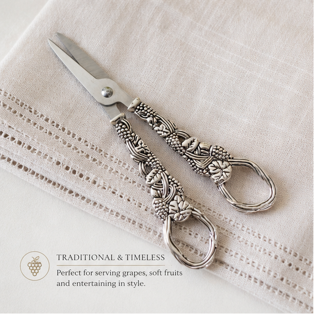 Silverplated Vine Design Grape Scissors