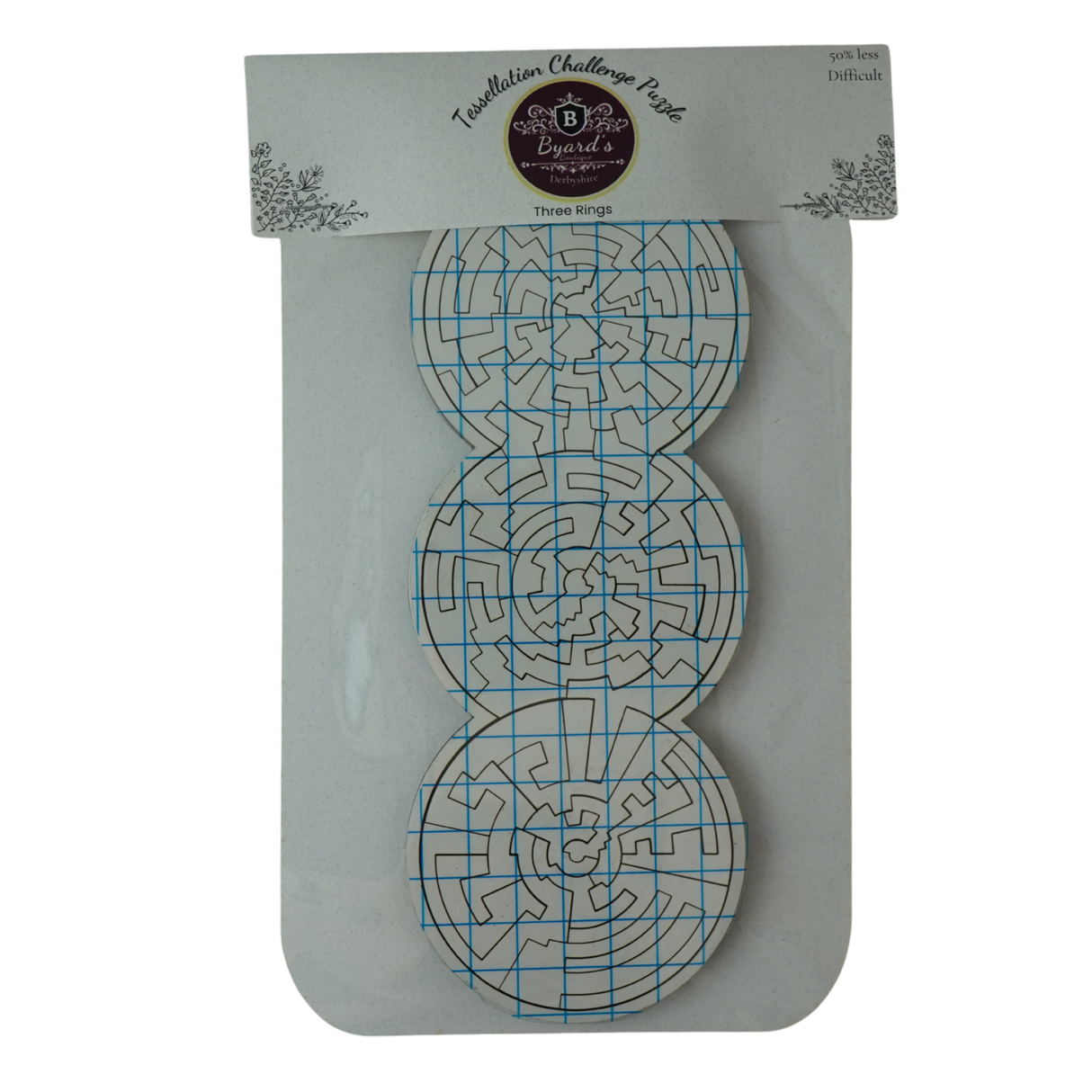 Tessellation Challenge Puzzle: "Three Rings Edition" 50% less difficult