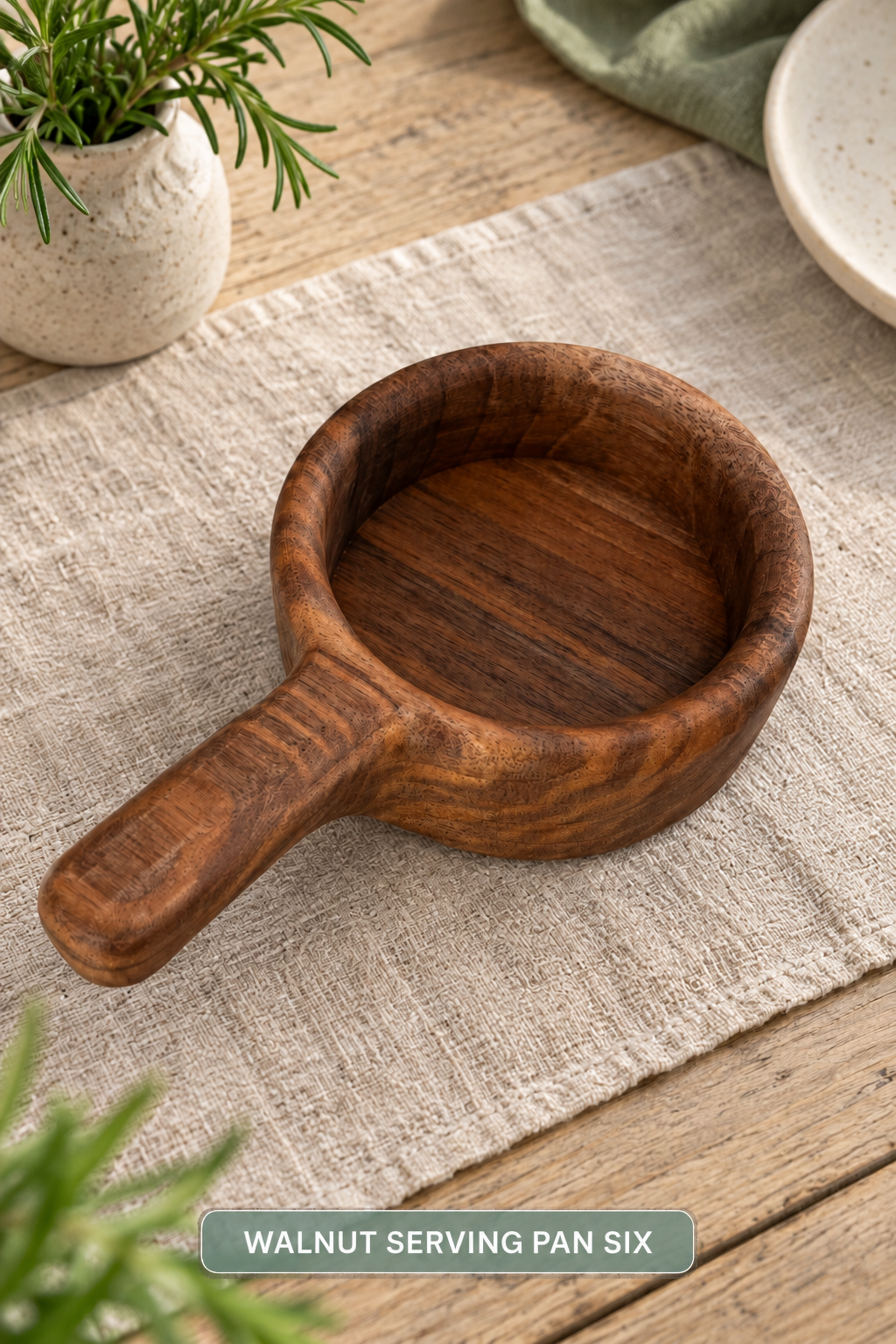 Walnut serving pan