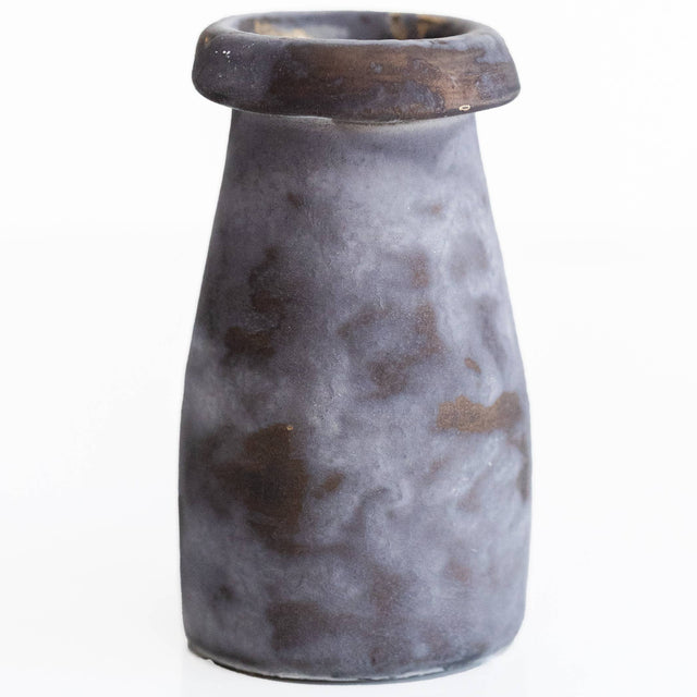 Aoife Glass Bud Vase – Small Stone Smoked Swell Vase
