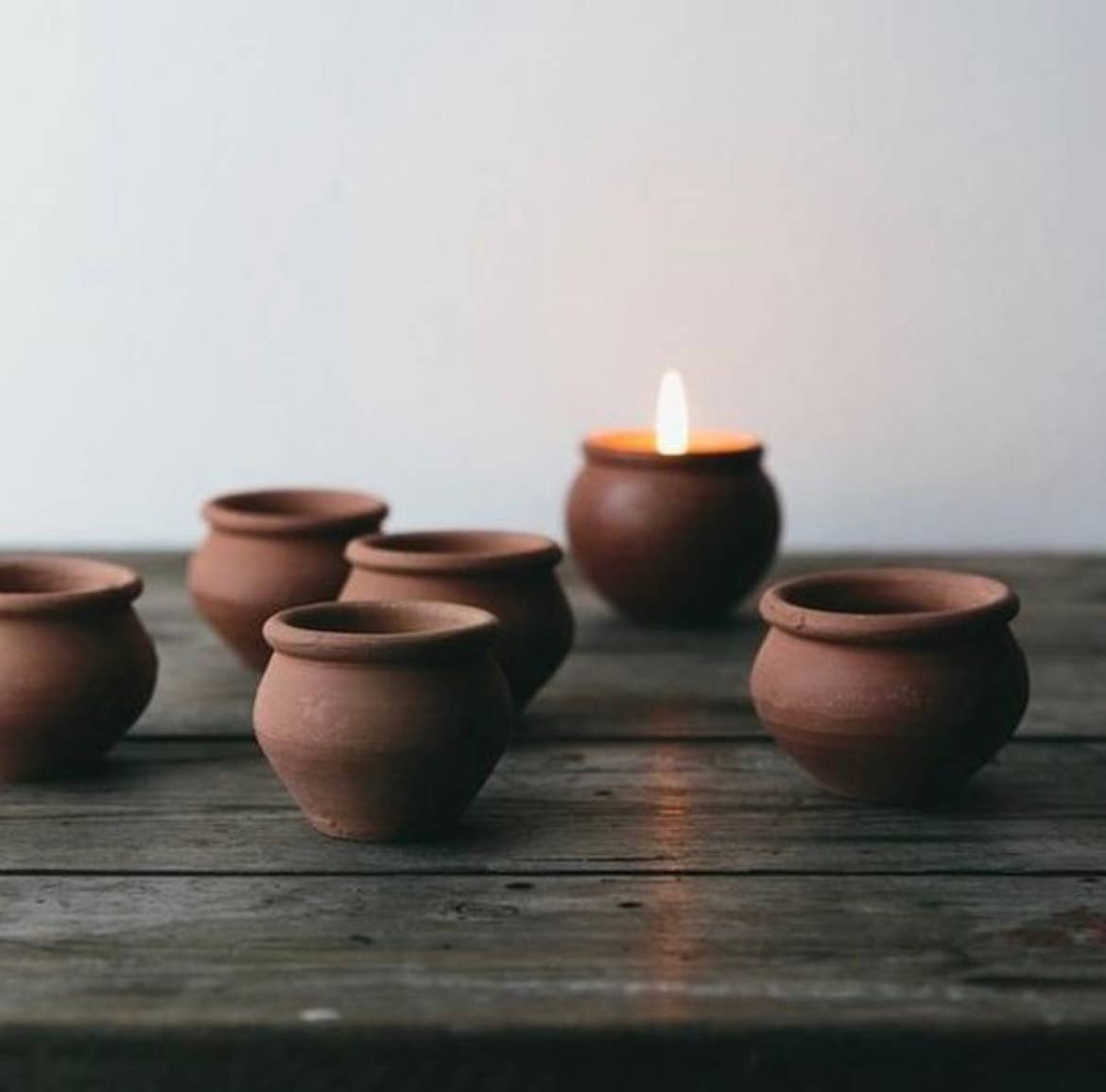 Handmade Terracotta Candle Set – Murgan Box of Four