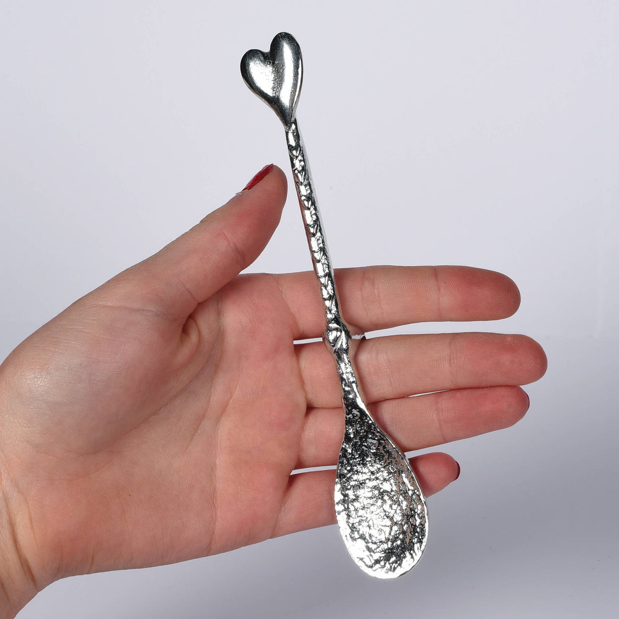 Heart Pewter Love Spoon, Jam Jar Spoons With Hooks