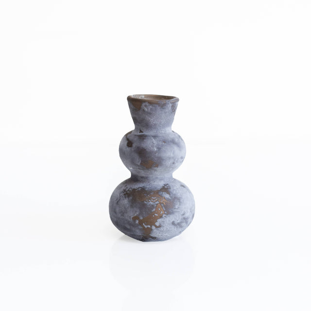 Stone Smoked Glass Bud Vase Set